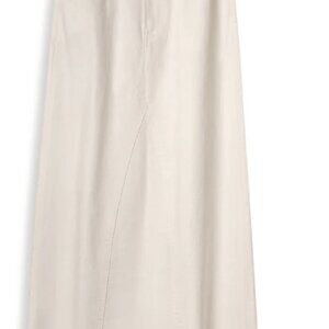 HERITAGE DENIM Hd Straight White Maxi Denim Skirt New Size Extra Large